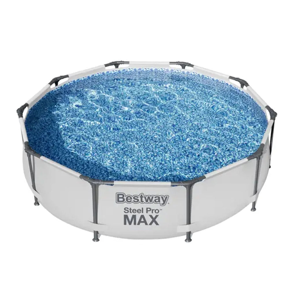 Bestway Steel Pro MAX 10'X30" Above Ground Outdoor Swimming Pool with Pump Metal Frame Pools Round