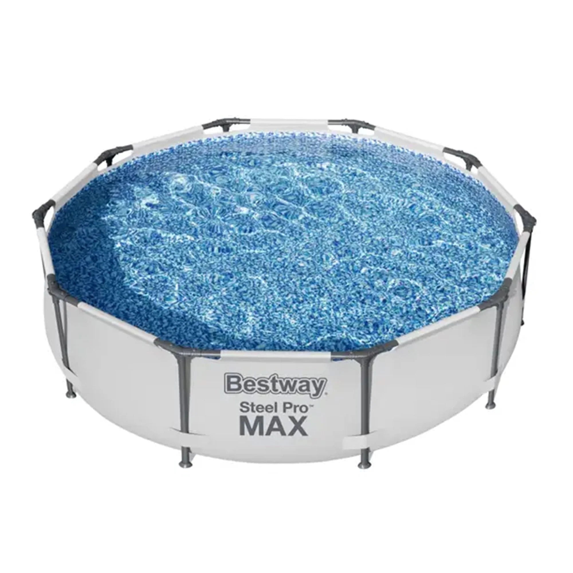 Bestway Steel Pro MAX 10'X30" Above Ground Outdoor Swimming Pool with Pump Metal Frame Pools Round