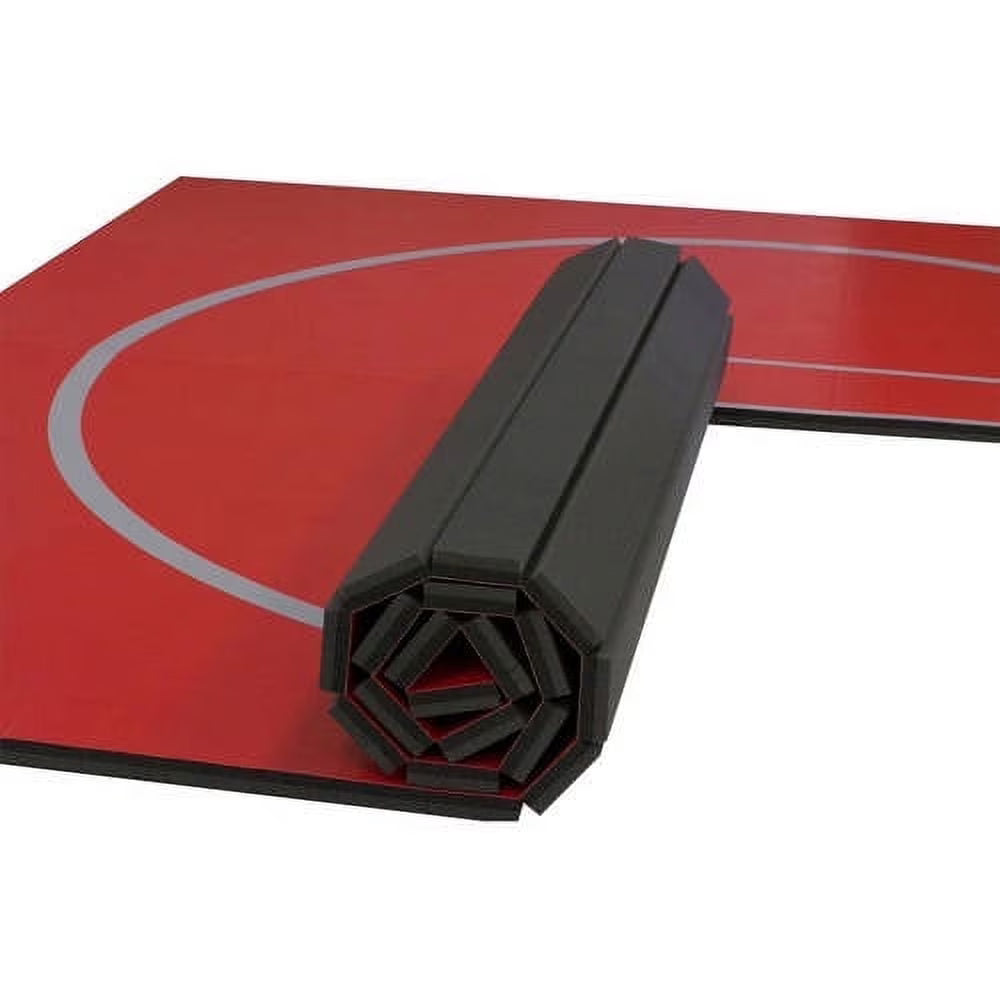 Dollamur 10'X10' Wrestling Mat, Black, Gymnastics, with Circles