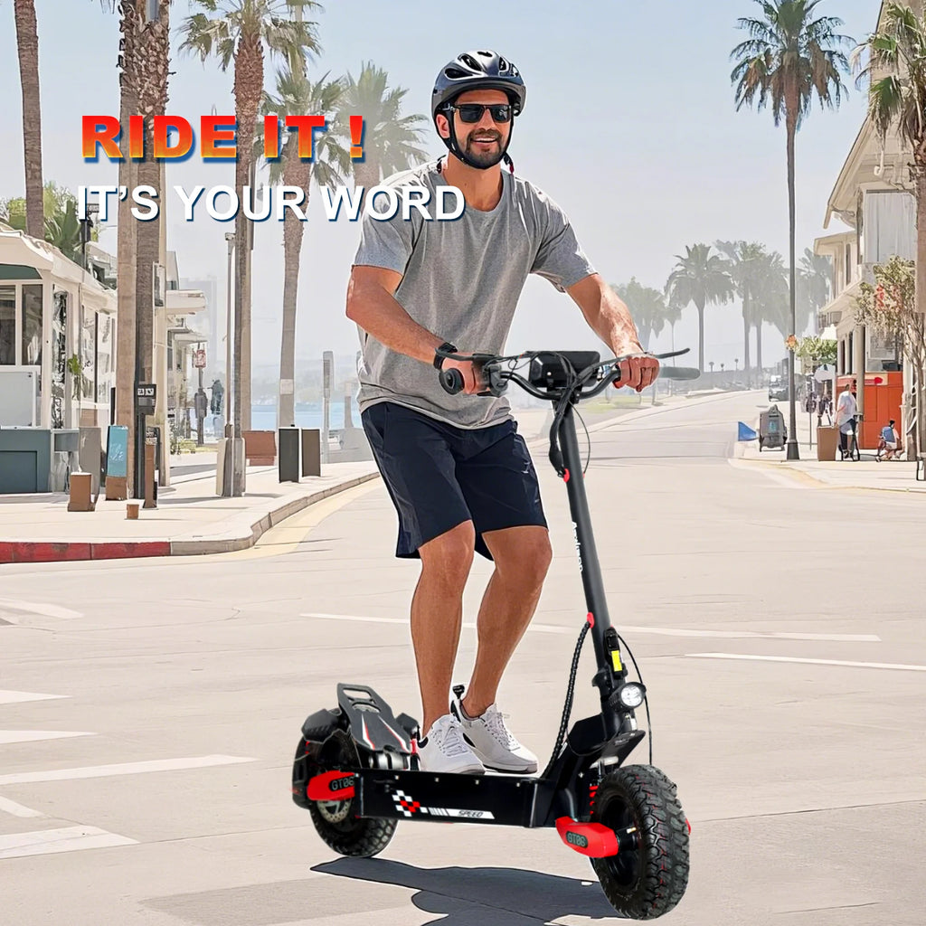 Off Road Electric Scooter for Adults, 1200W Motor Fast E Scooter, up to 28MPH Top Speed & 20miles Long Range, 11" Off - Road Tires, 330 lb MAX Load, Foldable