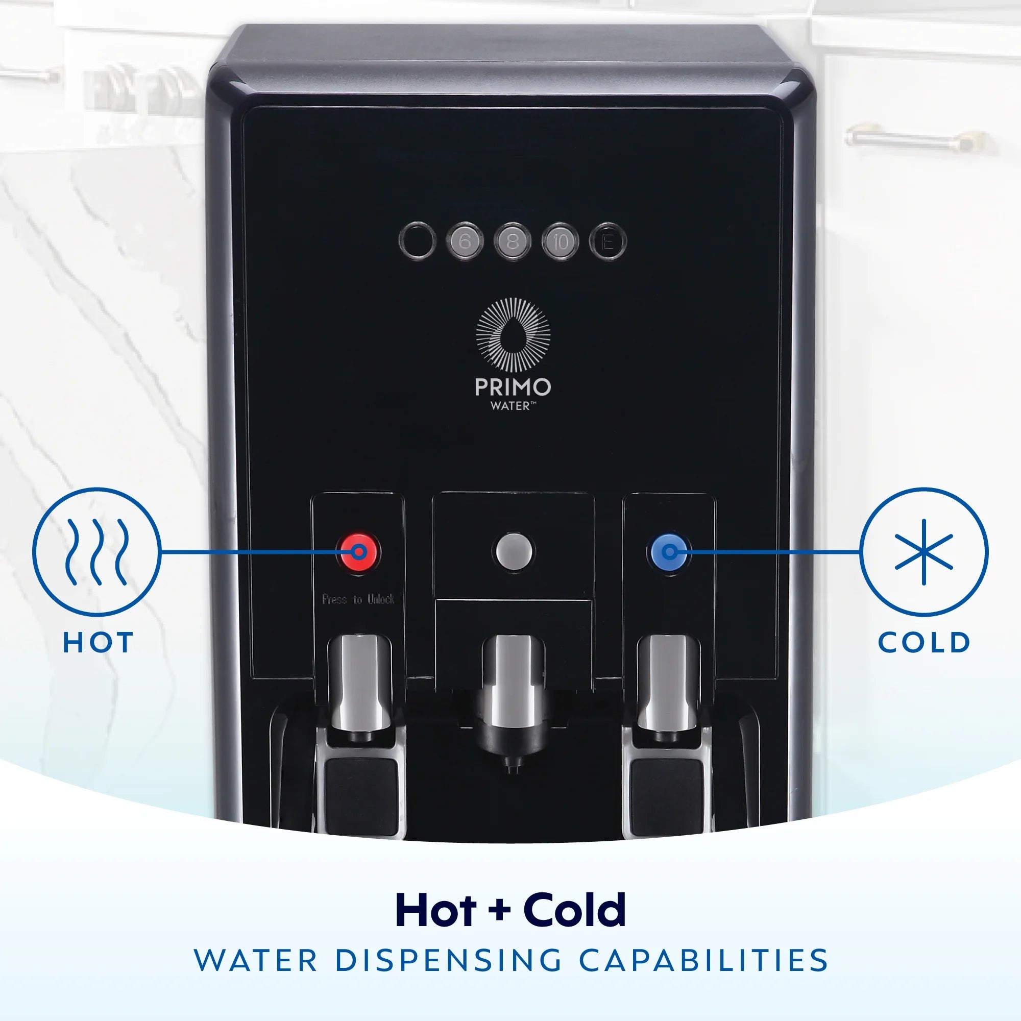 Primo Water® Bottom Loading Pro 2 Temp Water Dispenser with Single - Serve Coffee Maker, Black