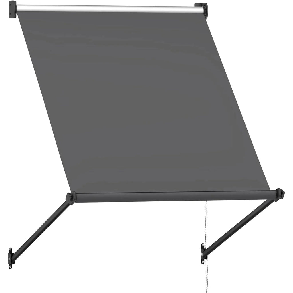 AECOJOY Retractable Awning, 40"x40" Manual Outdoor Awnings for Door Entrance, Sun Shade Canopy