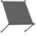 AECOJOY Retractable Awning, 40"x40" Manual Outdoor Awnings for Door Entrance, Sun Shade Canopy