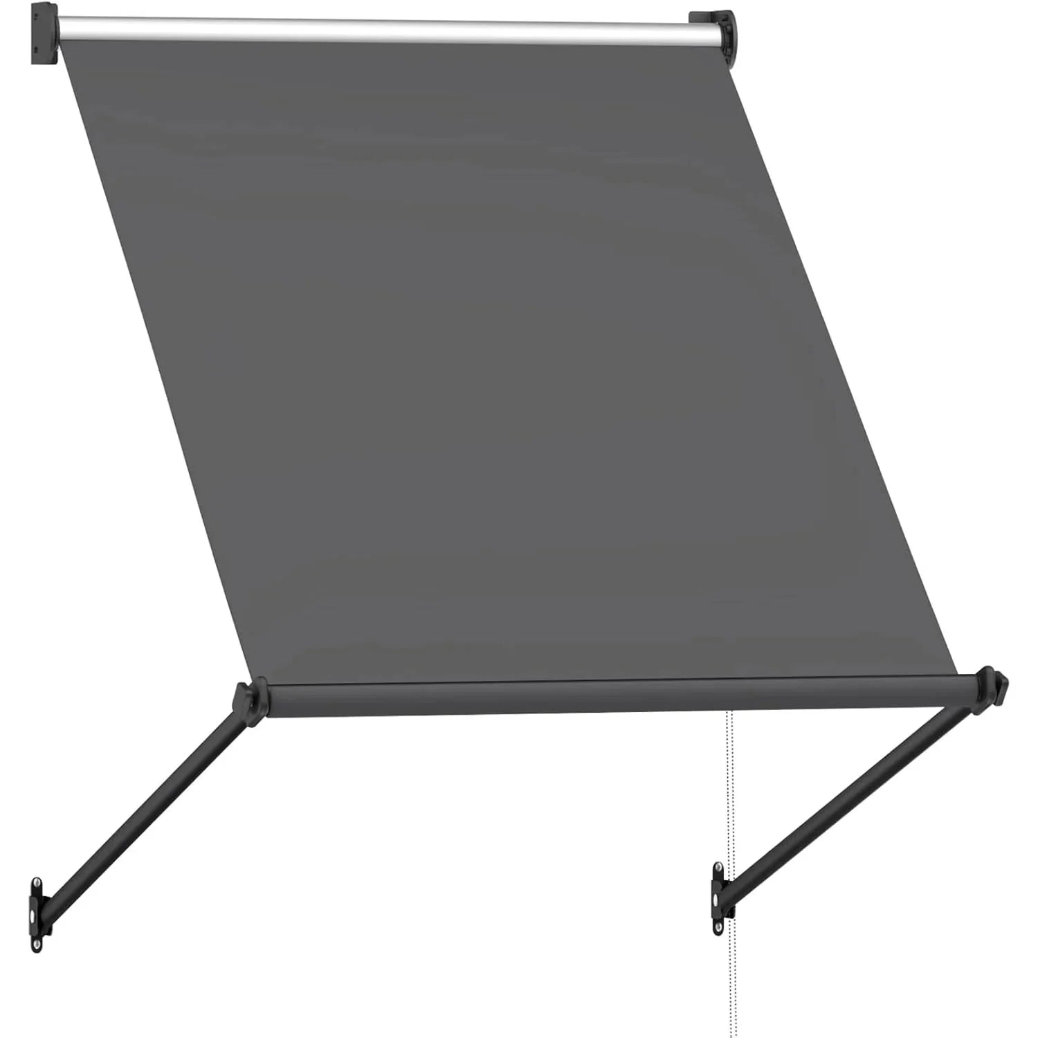 AECOJOY Retractable Awning, 40"x40" Manual Outdoor Awnings for Door Entrance, Sun Shade Canopy