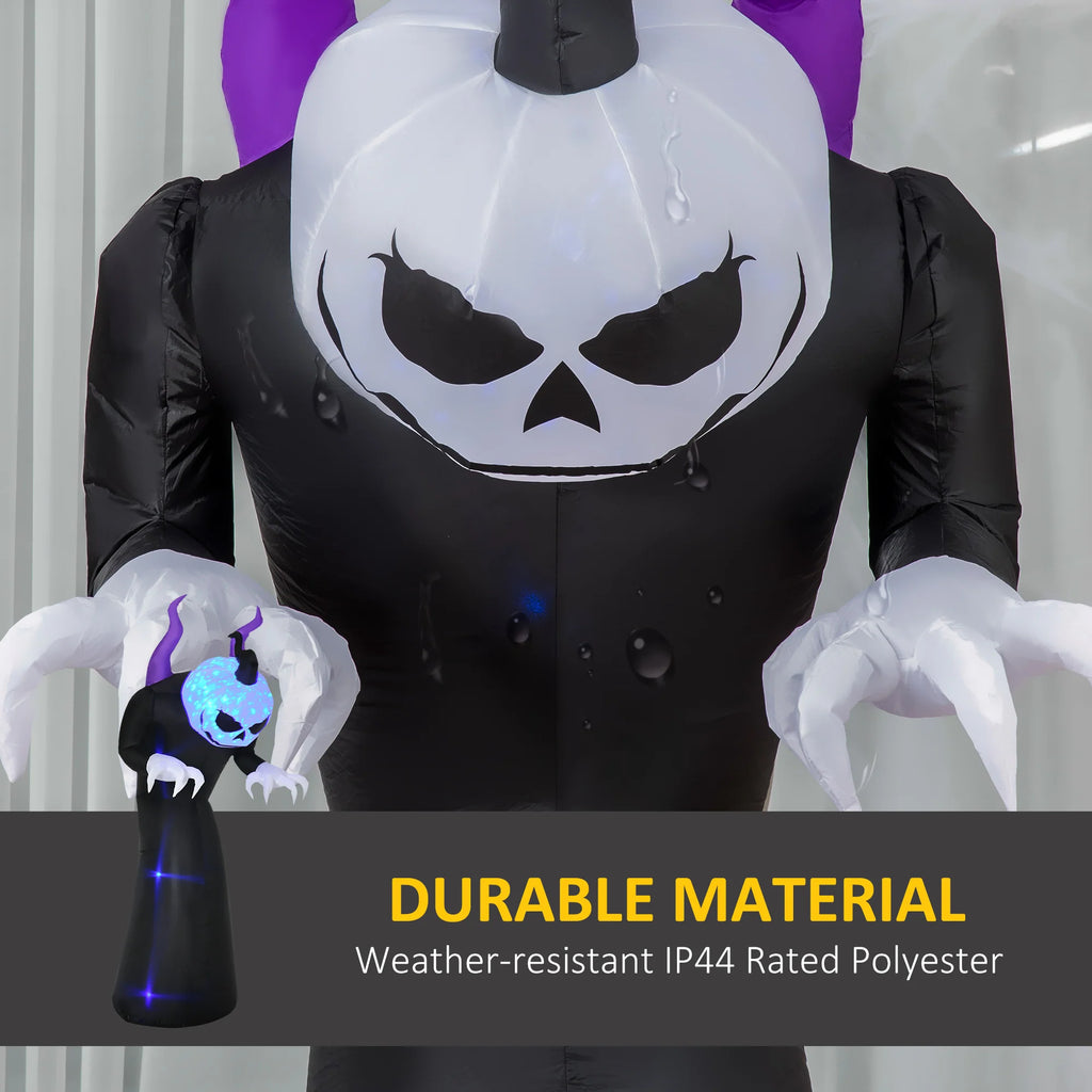 AECOJOY Halloween Inflatables Outdoor Decorations Pumpkin Reaper Decoration
