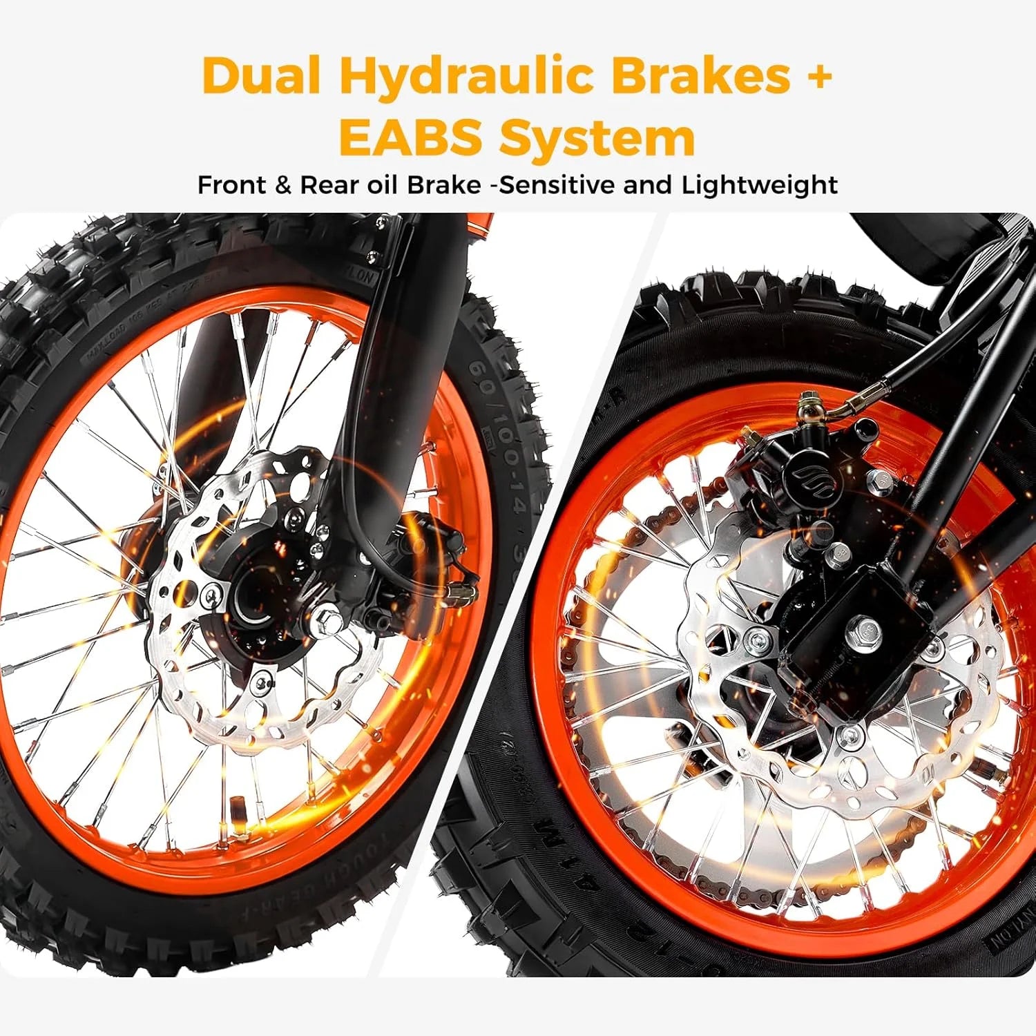 2000W Electric Dirt Bike for Adults Ridingtimes GT73 UL2849, Brushless Hub Motor, 18.2ah*2 Electric Bike with 25" Tires Digital Screen Carbon Steel, Black