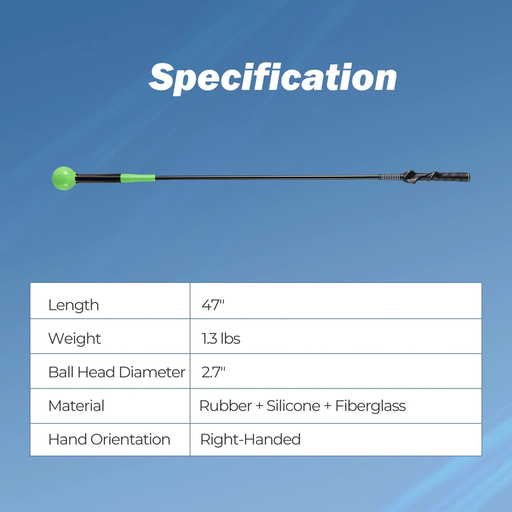 Tangkula Golf Swing Trainer 47"/40"/31.5" Warm-Up Golf Practice Training Aid with Weighted Head for Grip