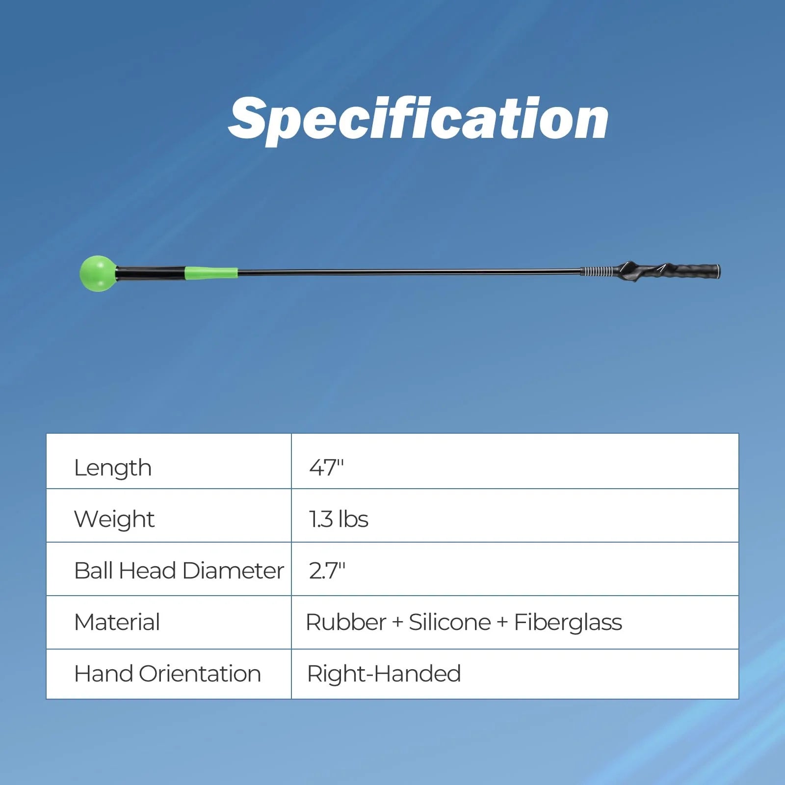 Tangkula Golf Swing Trainer 47"/40"/31.5" Warm-Up Golf Practice Training Aid with Weighted Head for Grip