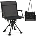AECOJOY No Cushion Hunting Chair, Durable Metal Frame, Silent Swivel for Outdoor Shooting & Fishing