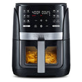 Gourmia 6-qt Digital Window Air Fryer with 12 Presets & Guided Cooking Black