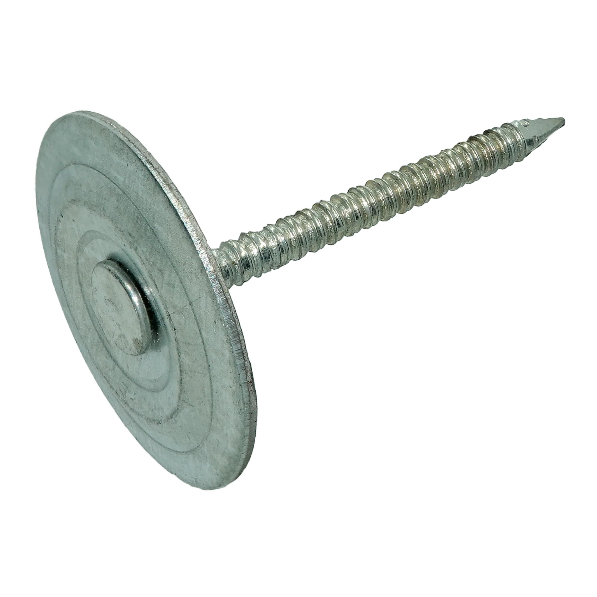 1" Square Cap Roofing Nails, Ring Shank, 50 lb Box (12 Gauge)