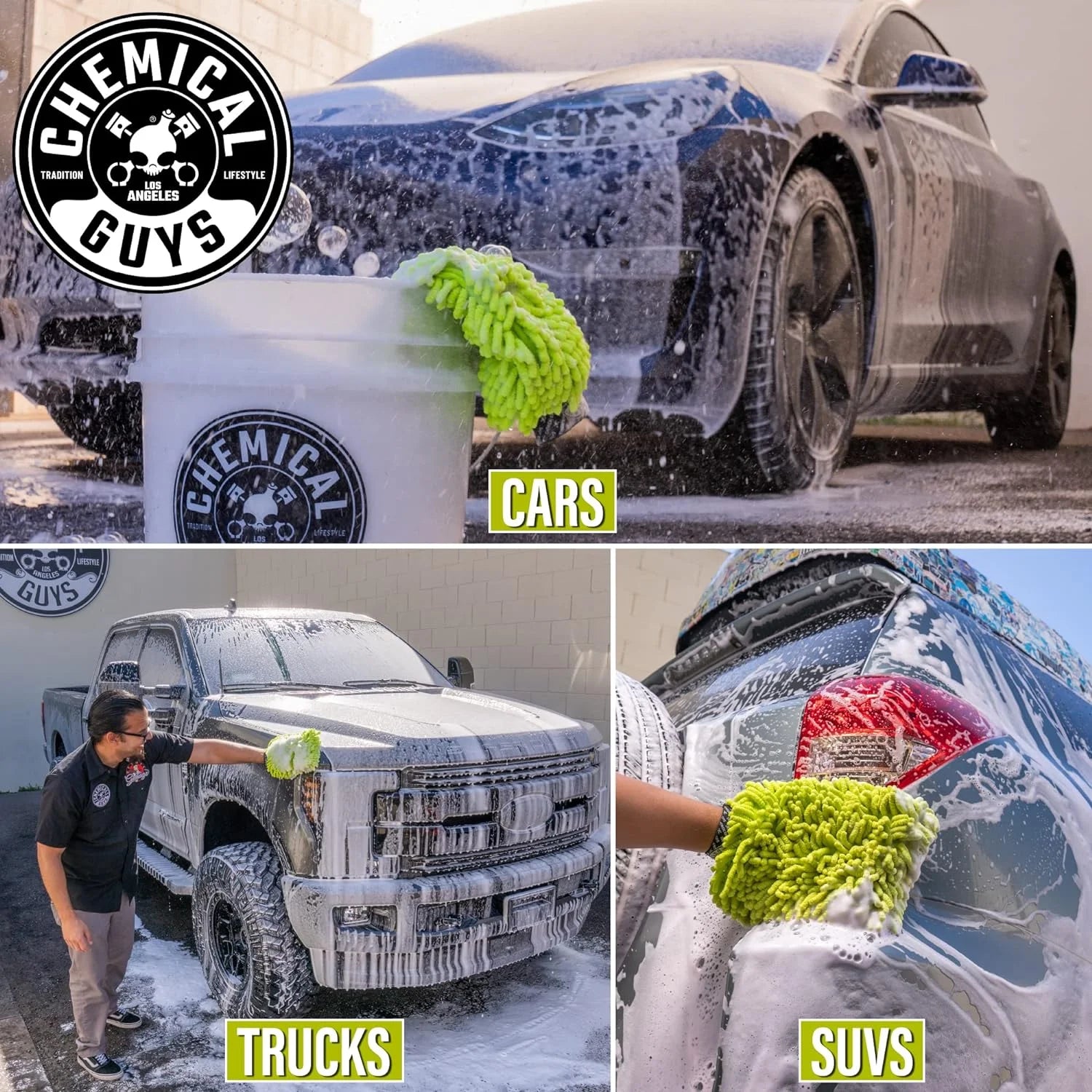 Chemical Guys HOL340 15 - Piece Arsenal Builder Car Wash Kit with Foam Gun, Bucket, and (5) 16 oz Car Care Cleaning Chemicals, Gift for Car & Truck Lovers, Dads and Diyers (Works W/Garden Hose)