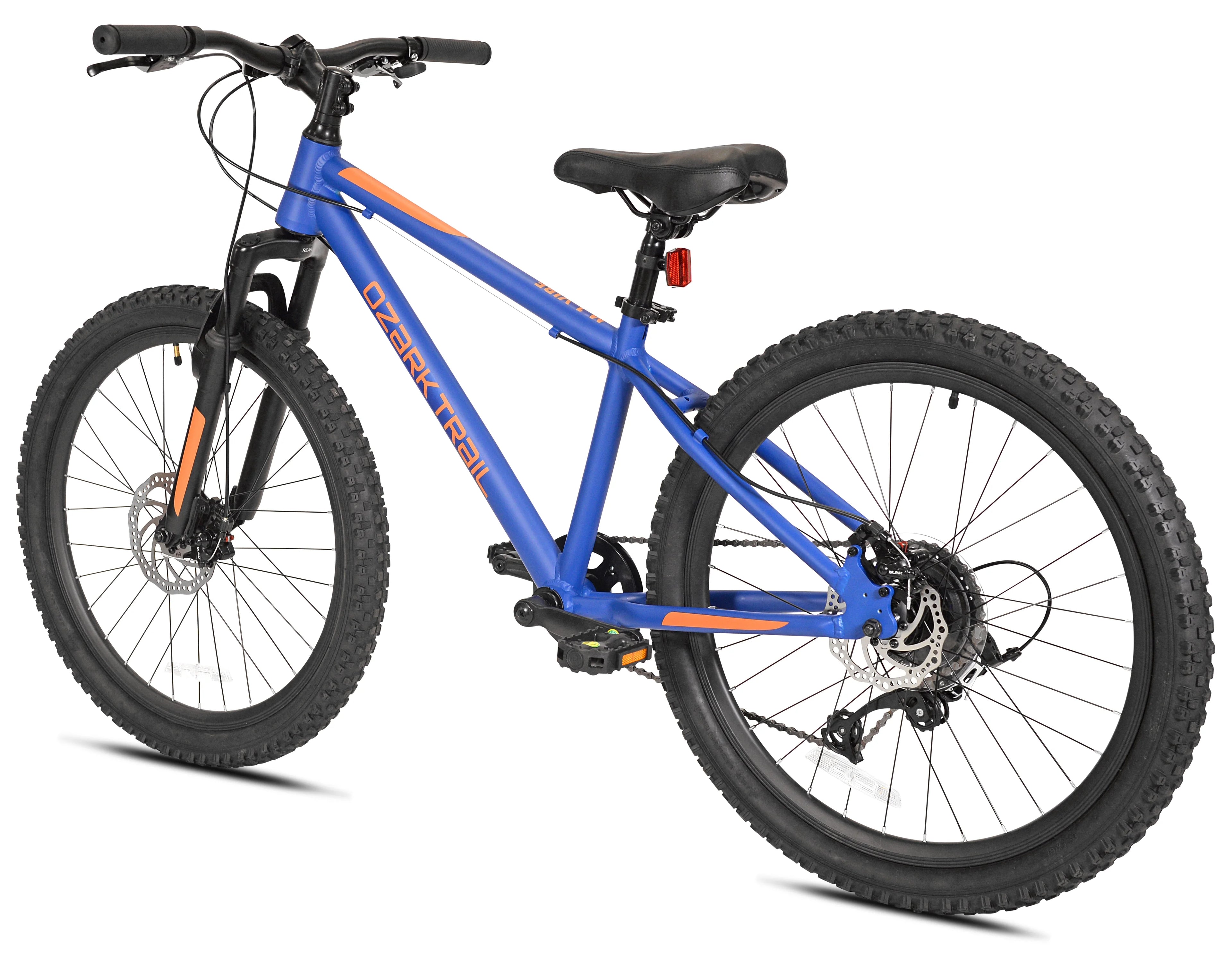 24" Ozark Trail Vibe Mountain Bicycle, 8 Speed, Black, Fits Riders 4'6" - 5'6", Teen