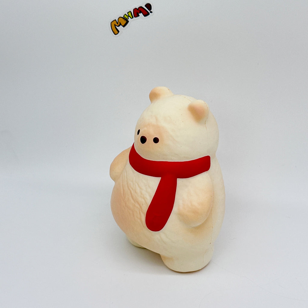 🐻🧣 Scarf Bear Squishy - 4 Cute Bear Styles with Colorful Scarves Slow Rising Stress Relief Toy