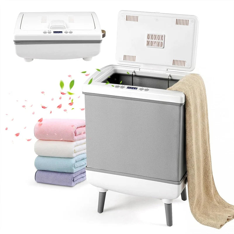 35L Large Towel Warmer Bucket for Bathroom, Foldable Blanket Warmer with Heat/Dry Modes, 24H Timer, Child Lock, Fits 3 Oversized 45"x70" Towels