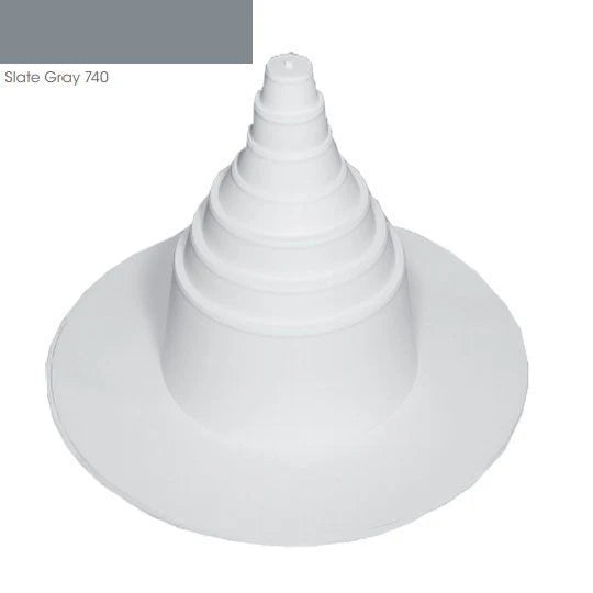 GAF EverGuard TPO Vent Boot, 1 in. to 6 in. Pipe Size, Gray