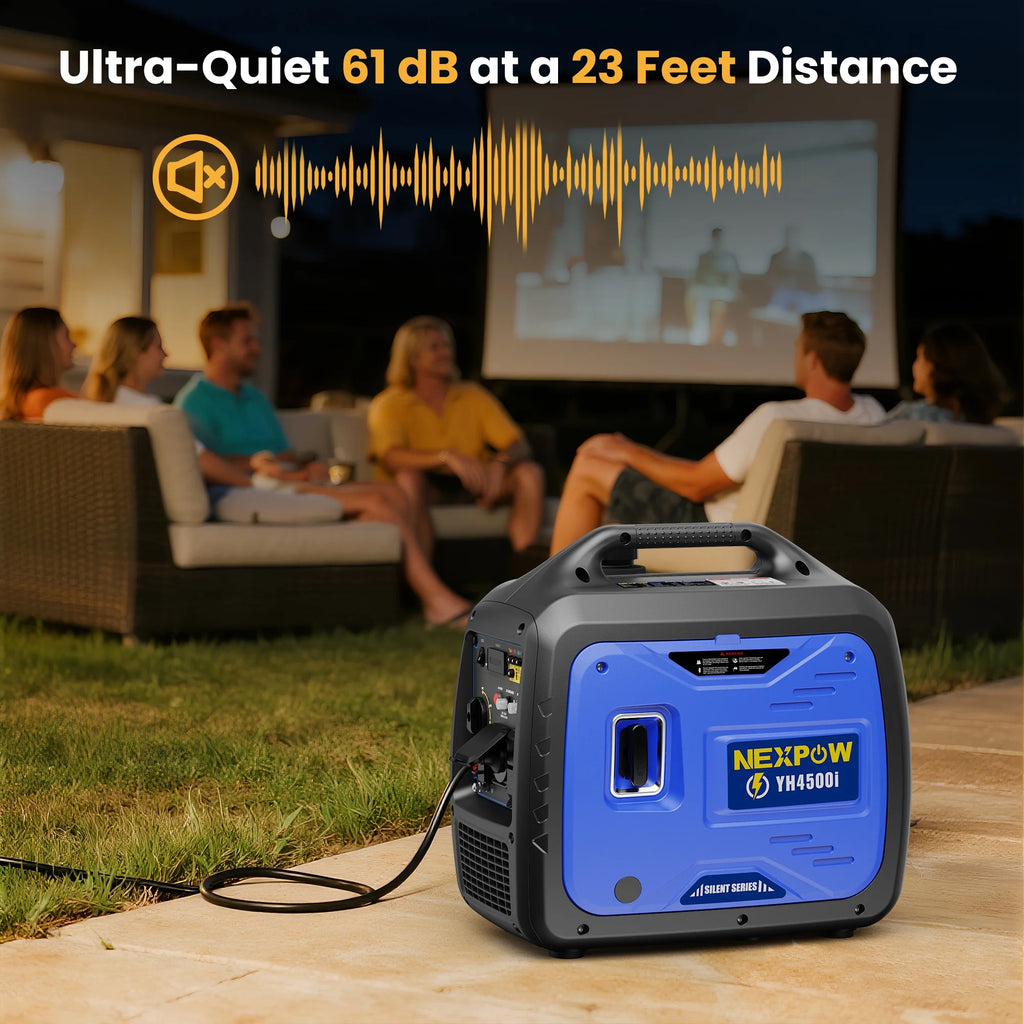 NEXPOW 2250W Portable Inverter Generator, Gasoline Power Quiet Lightweight for Backup Home & Camping, Eco - Mode Feature, Parallel Capability, EPA Compliant