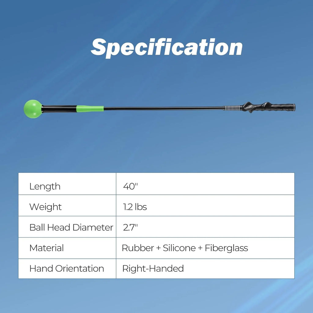 Tangkula Golf Swing Trainer 47"/40"/31.5" Warm-Up Golf Practice Training Aid with Weighted Head for Grip
