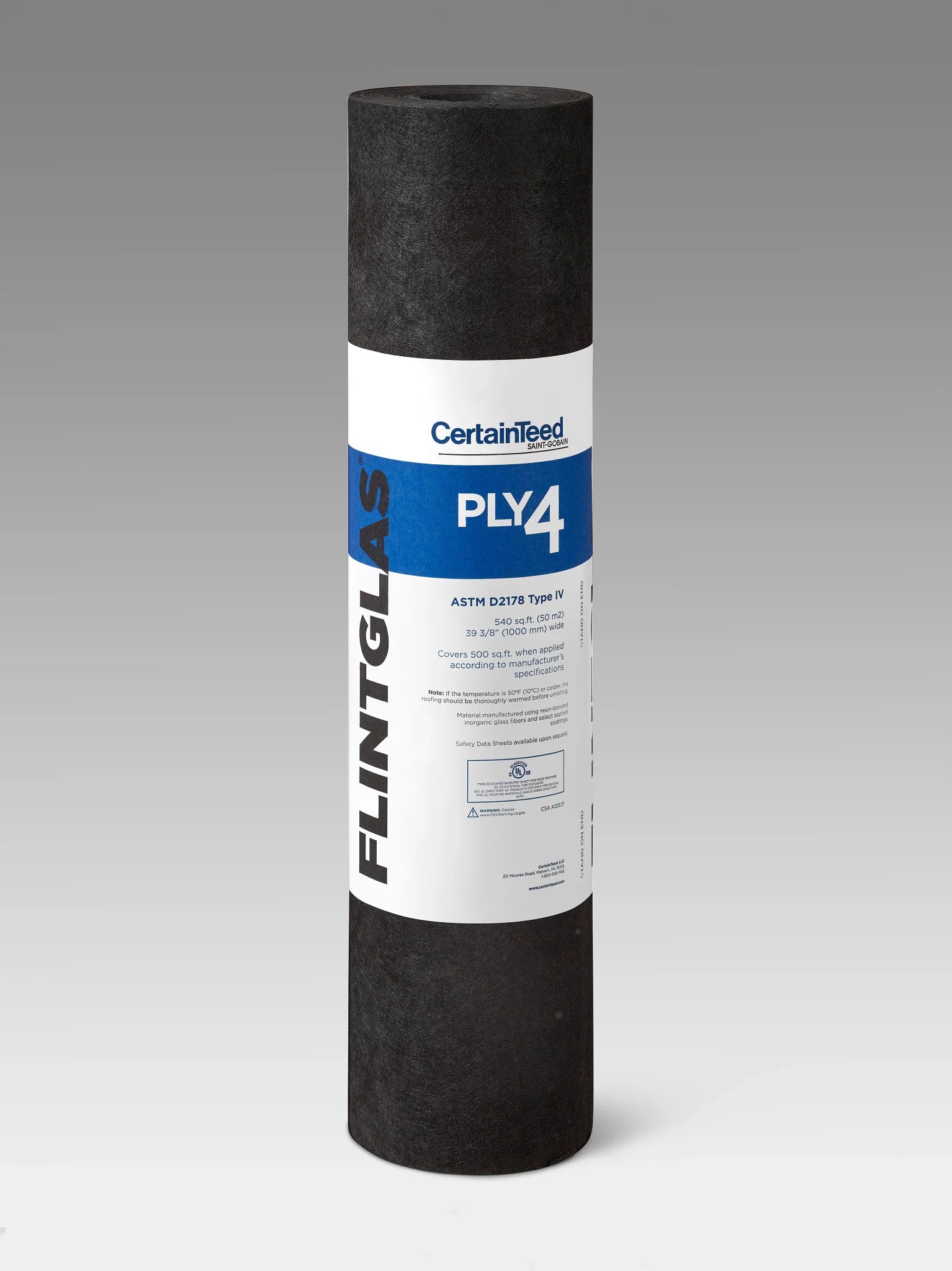 CertainTeed Flintglas Ply 4 Type IV BUR Felt – 5 SQ Roll (39-3/8 in. x 164 ft 7 in.)