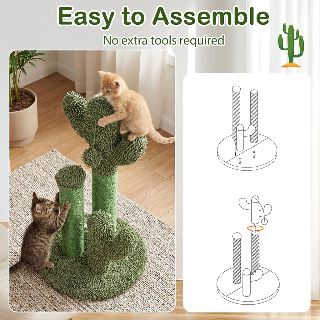 Tangkula 22" Cactus Cat Scratching Post for Indoor Adult Cats & Kittens