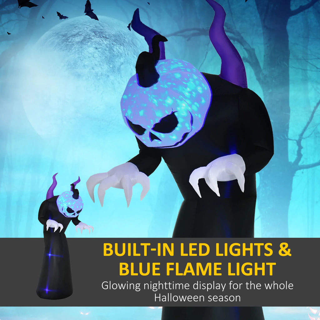 AECOJOY Halloween Inflatables Outdoor Decorations Pumpkin Reaper Decoration
