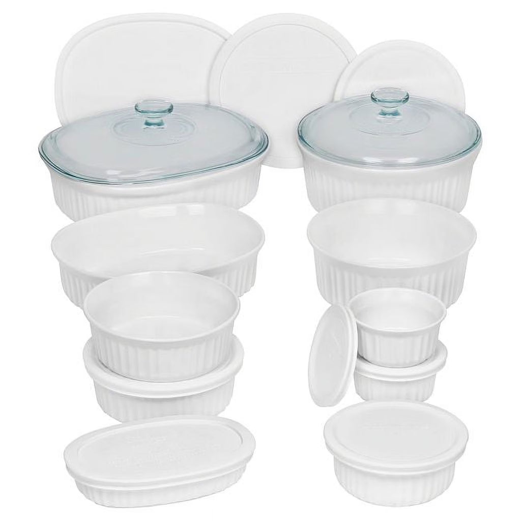 Corningware French White 20 - Piece Bakeware Set