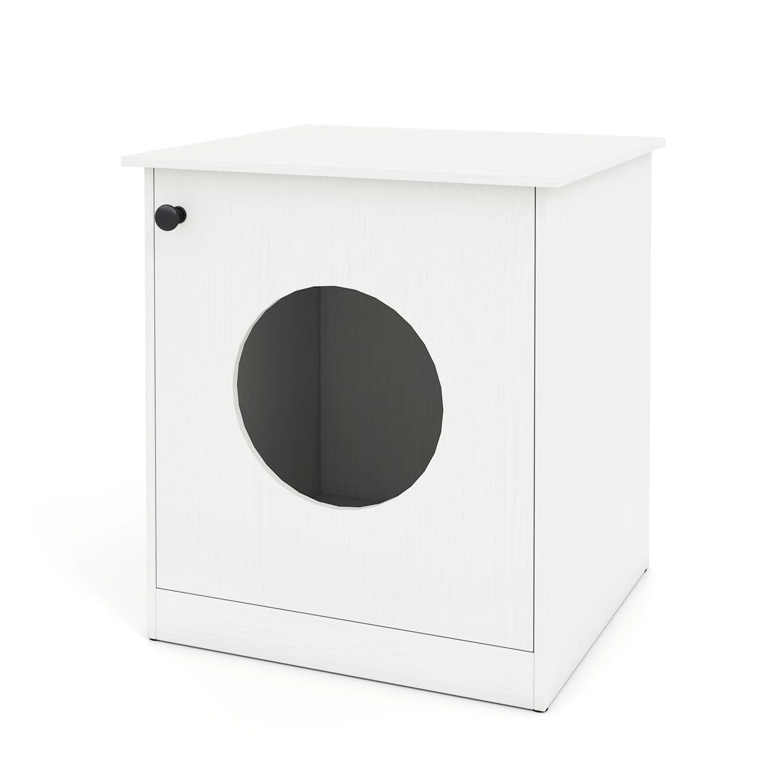 Tangkula 22 Inch Modern Hidden Cat Litter Box Furniture with Front Entry Door