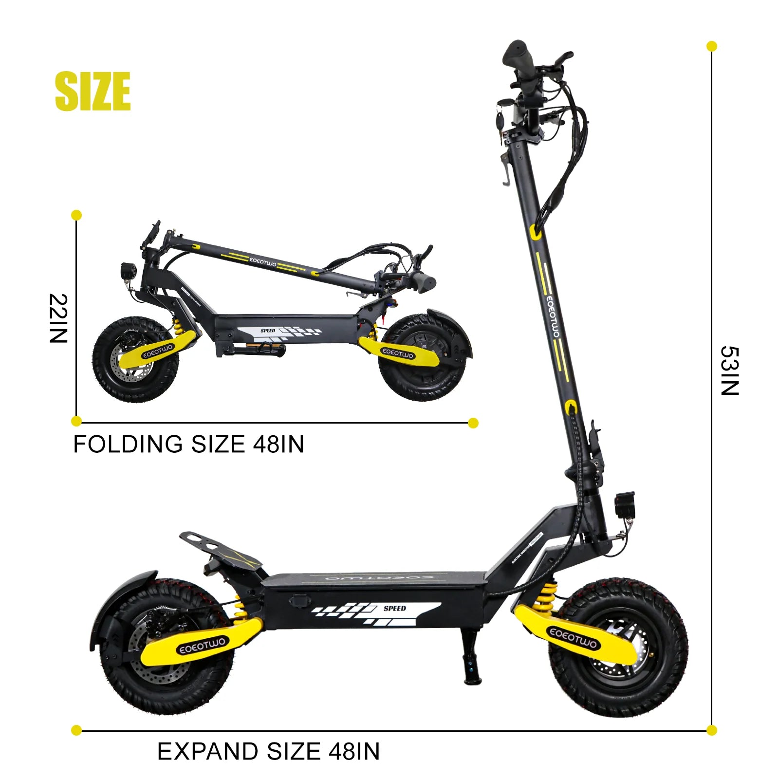 Off Road Electric Scooter for Adults, 1200W Motor Fast E Scooter, up to 28MPH Top Speed & 20miles Long Range, 11" Off - Road Tires, 330 lb MAX Load, Foldable