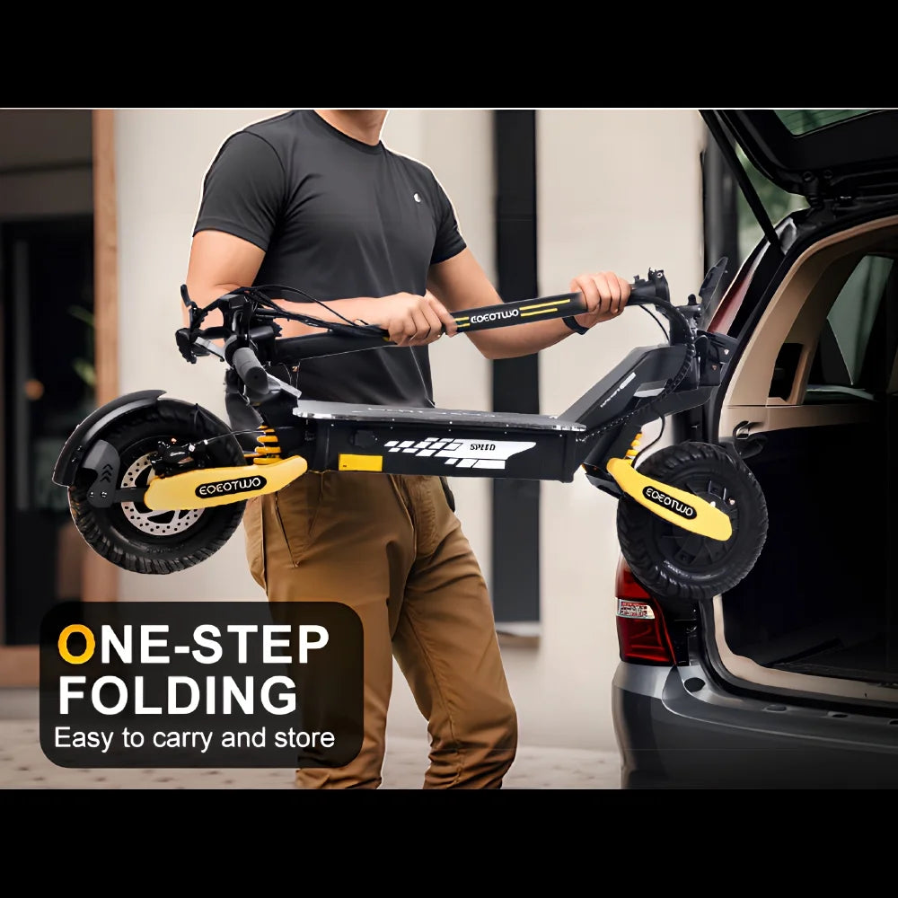 Off Road Electric Scooter for Adults, 1200W Motor Fast E Scooter, up to 28MPH Top Speed & 20miles Long Range, 11" Off - Road Tires, 330 lb MAX Load, Foldable