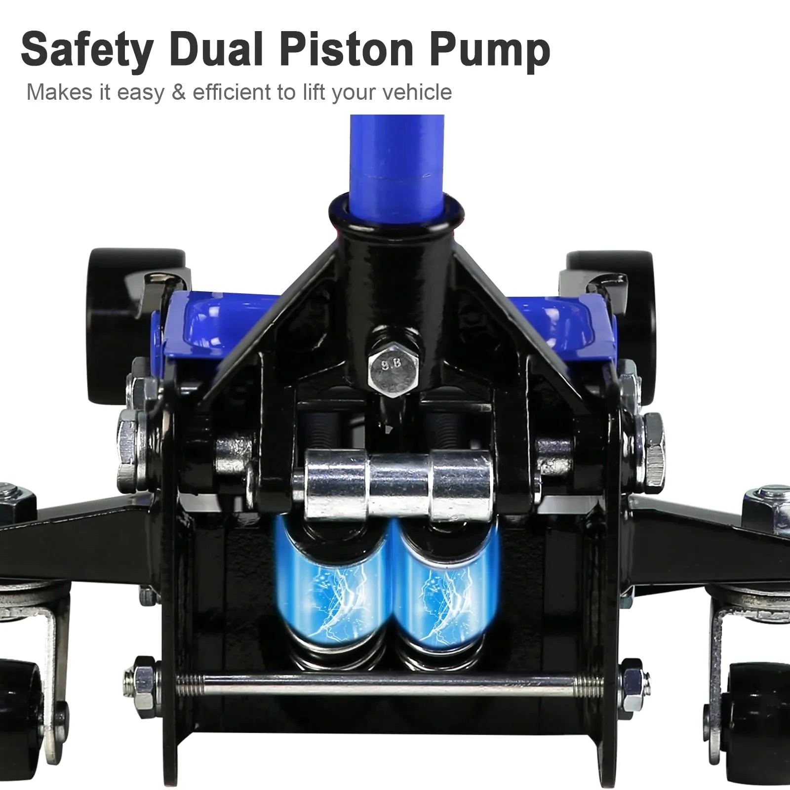 3 Ton Floor Jack, Hydraulic Low Profile Car Jack, Heavy Duty Steel Hydraulic Jack Floor Jack with Dual Piston Quick Lift Pump, Lifting Range 5.1-20