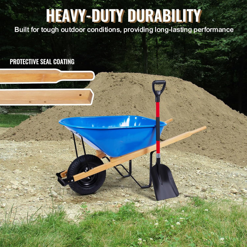 Wheelbarrow Replacement Handle Kit - 2 Pre - Drilled Heavy - Duty FSC Eco - Wood Handles, Universal Fit + Bolts, Nuts & Wedges (Plant a Tree)