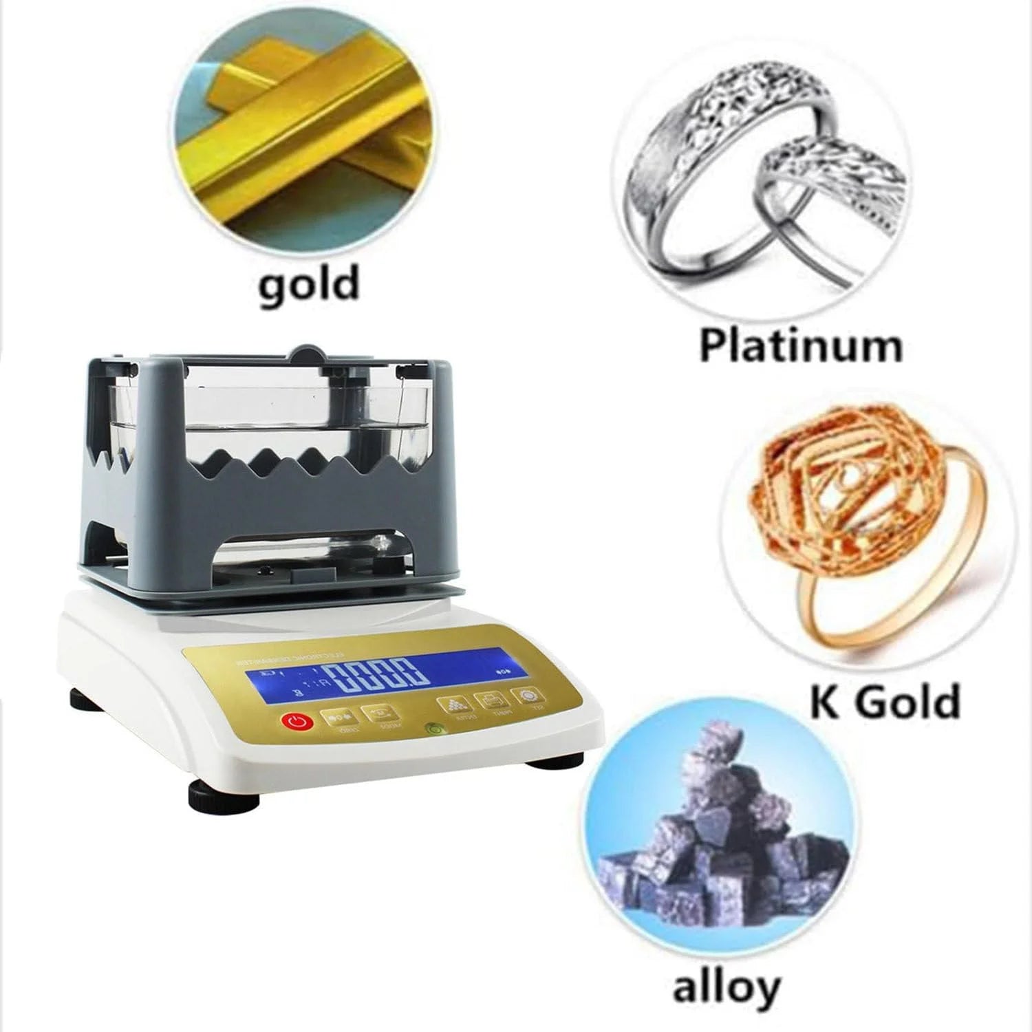 Digital Electronic Gold Purity Tester Analyser Precious Metal Purity Testing Machine for Jewelry Industry Bank Pawn Industry Gold Precious Metal Research Lab