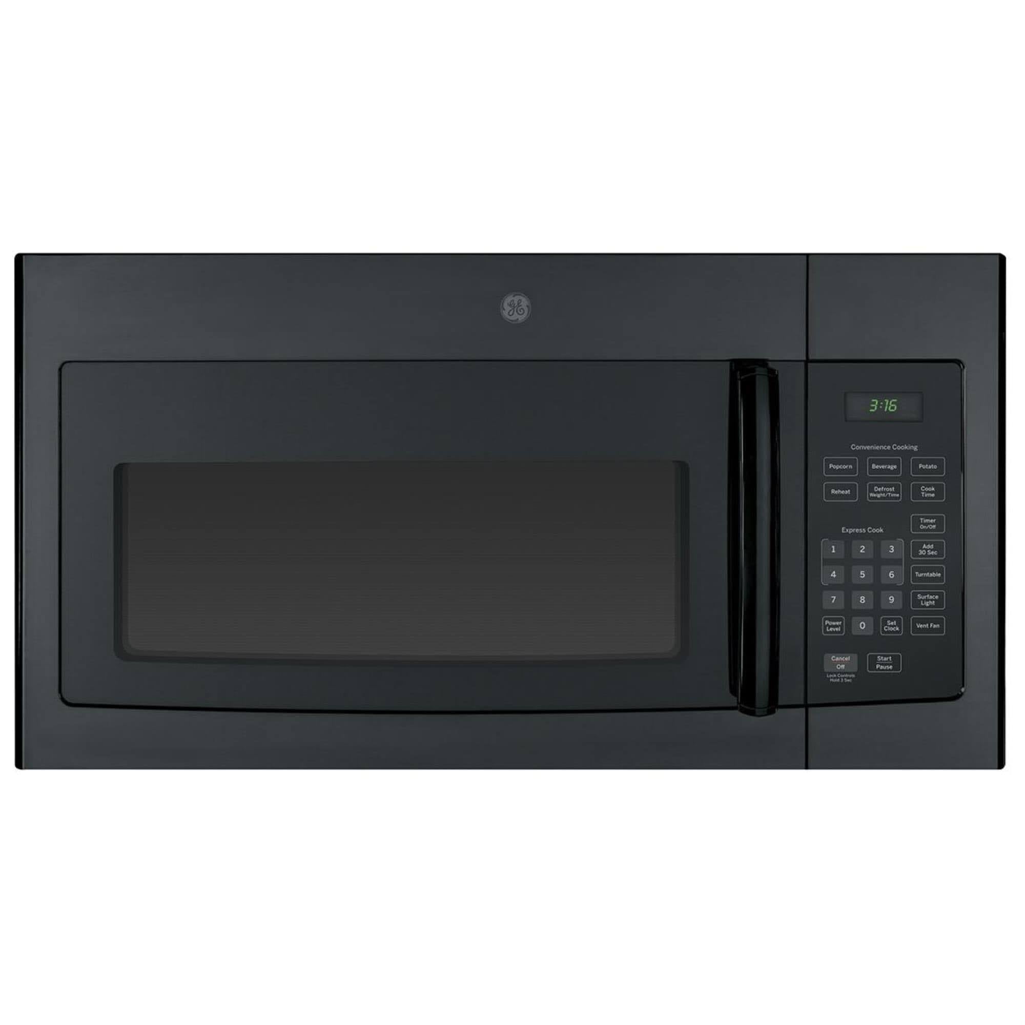 GE JVM3160 1000W Built-In Microwave Hood Combo - 1.6 cu ft - Black
