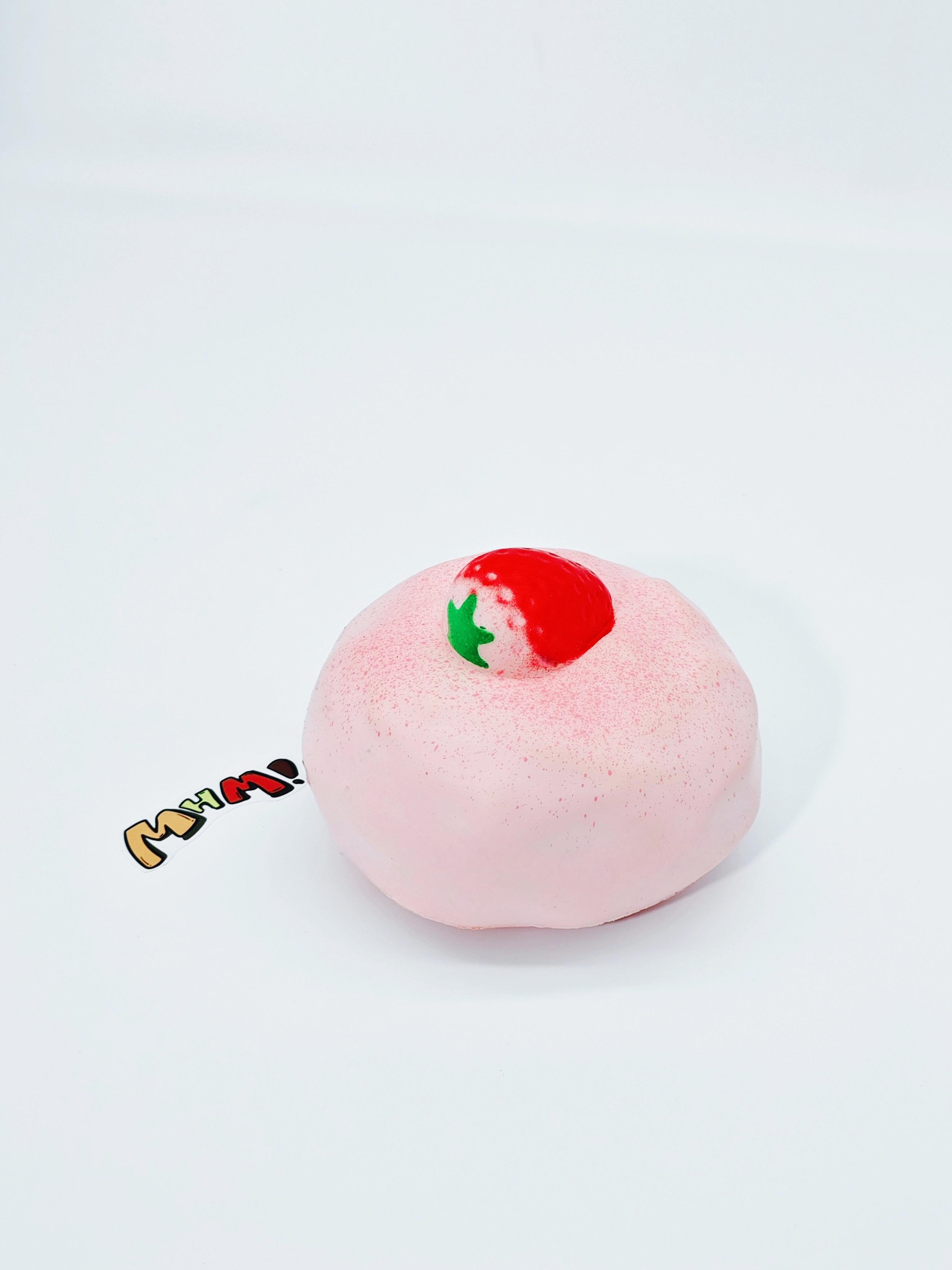 🍓 Pink Strawberry Soufflé Squishy | Dessert Themed Slow Rising Stress Relief Toy