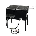 Barton High - Pressure Deep Fryer Triple Basket Dual Burner Stainless Steel Cooker Fryer Black