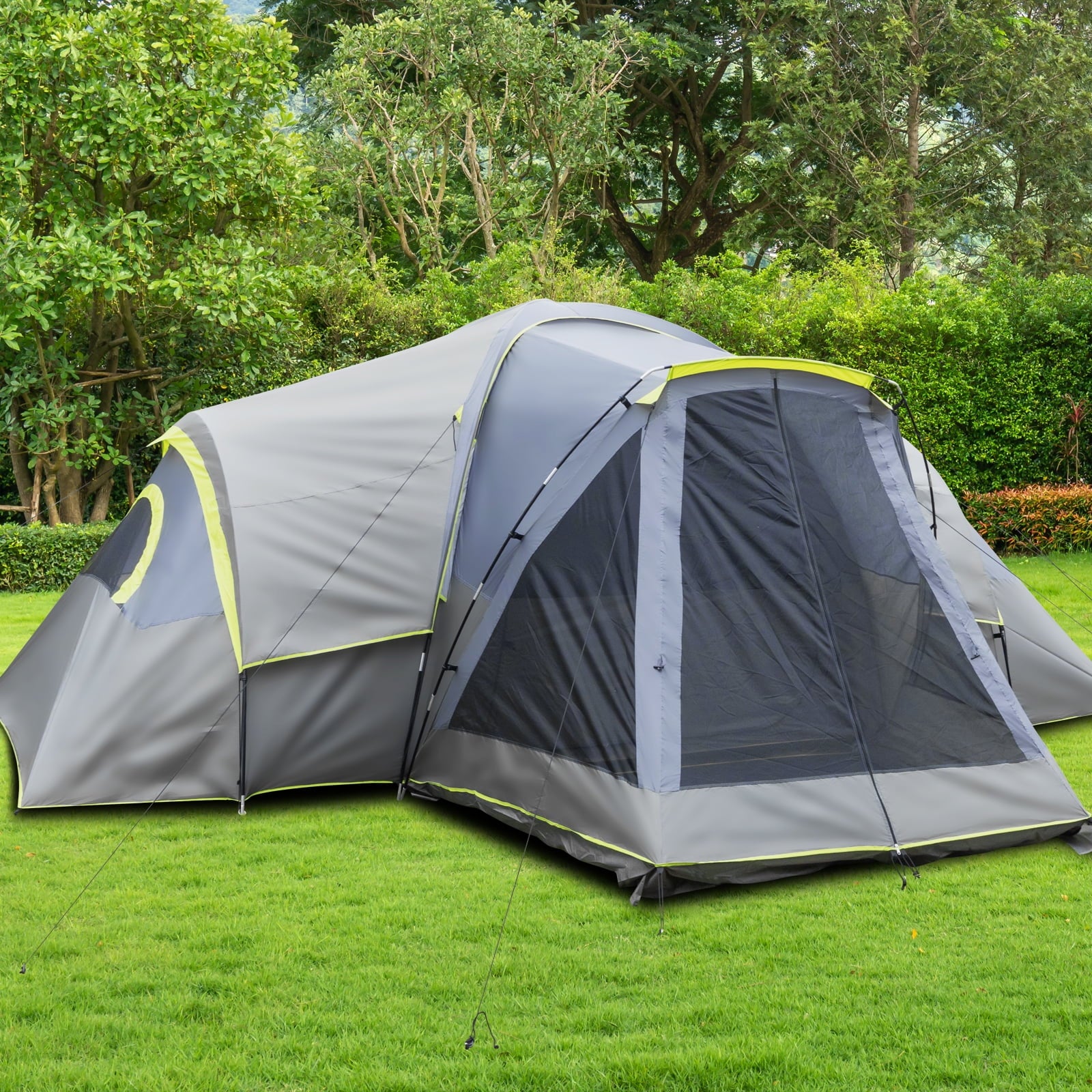 Zimtown 10 Person Tent Large Multi Room Tent for Family Camping Cabin Huge Tent with Carry Bag