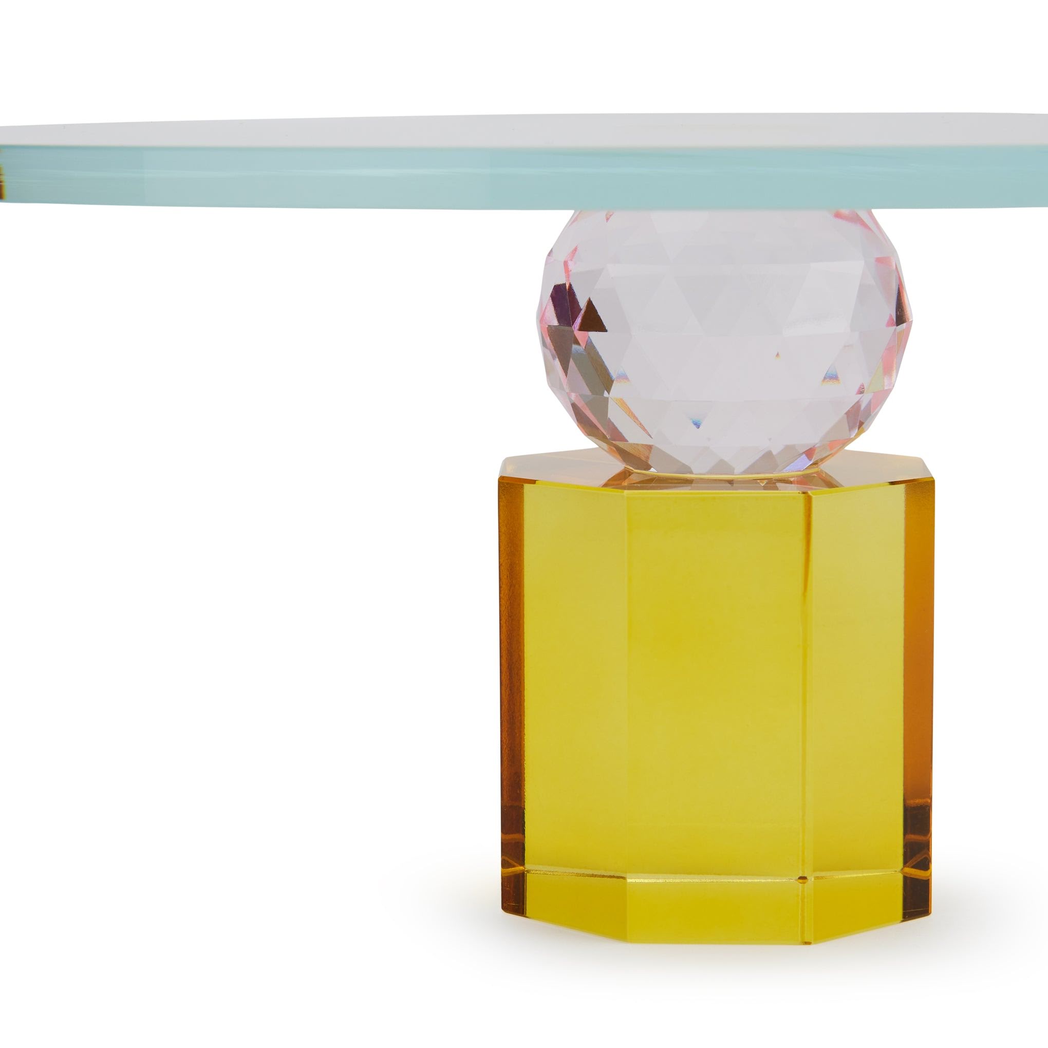 Faceted Crystal Cake Stand