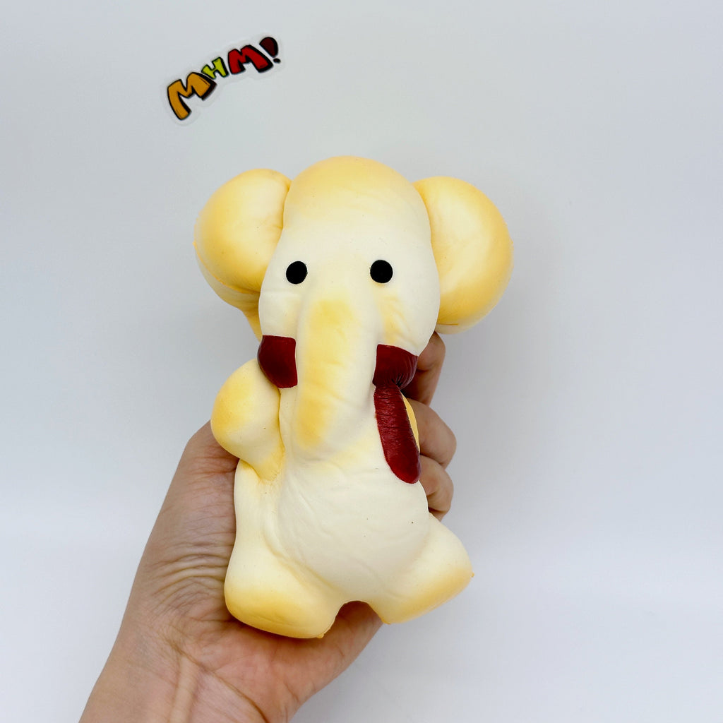 🐘🧣 Scarf Elephant Squishy - 4 Cute Bear Styles with Colorful Scarves Slow Rising Stress Relief Toy