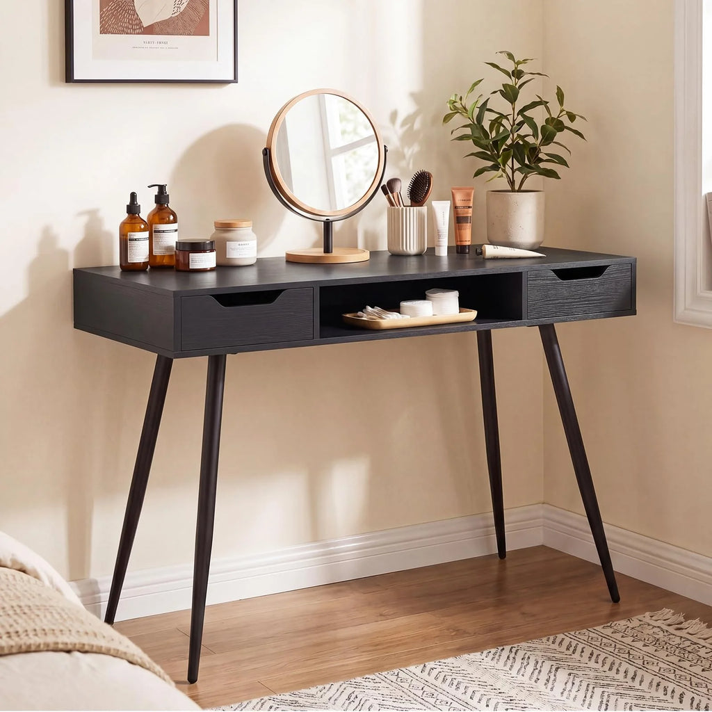 Tangkula Mid Century Modern Computer Desk for Home Office & Compact Spaces