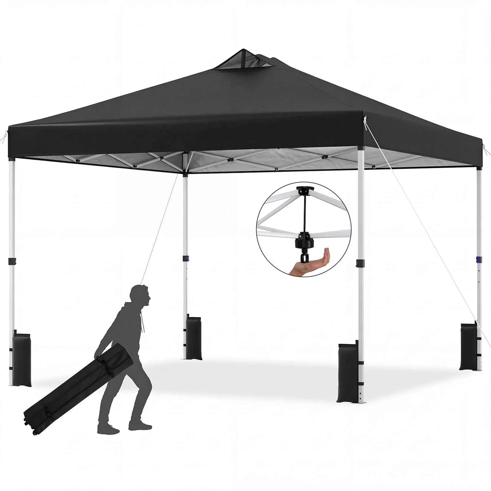 Tangkula 10 x10 Ft Pop Up Canopy with Center Lock