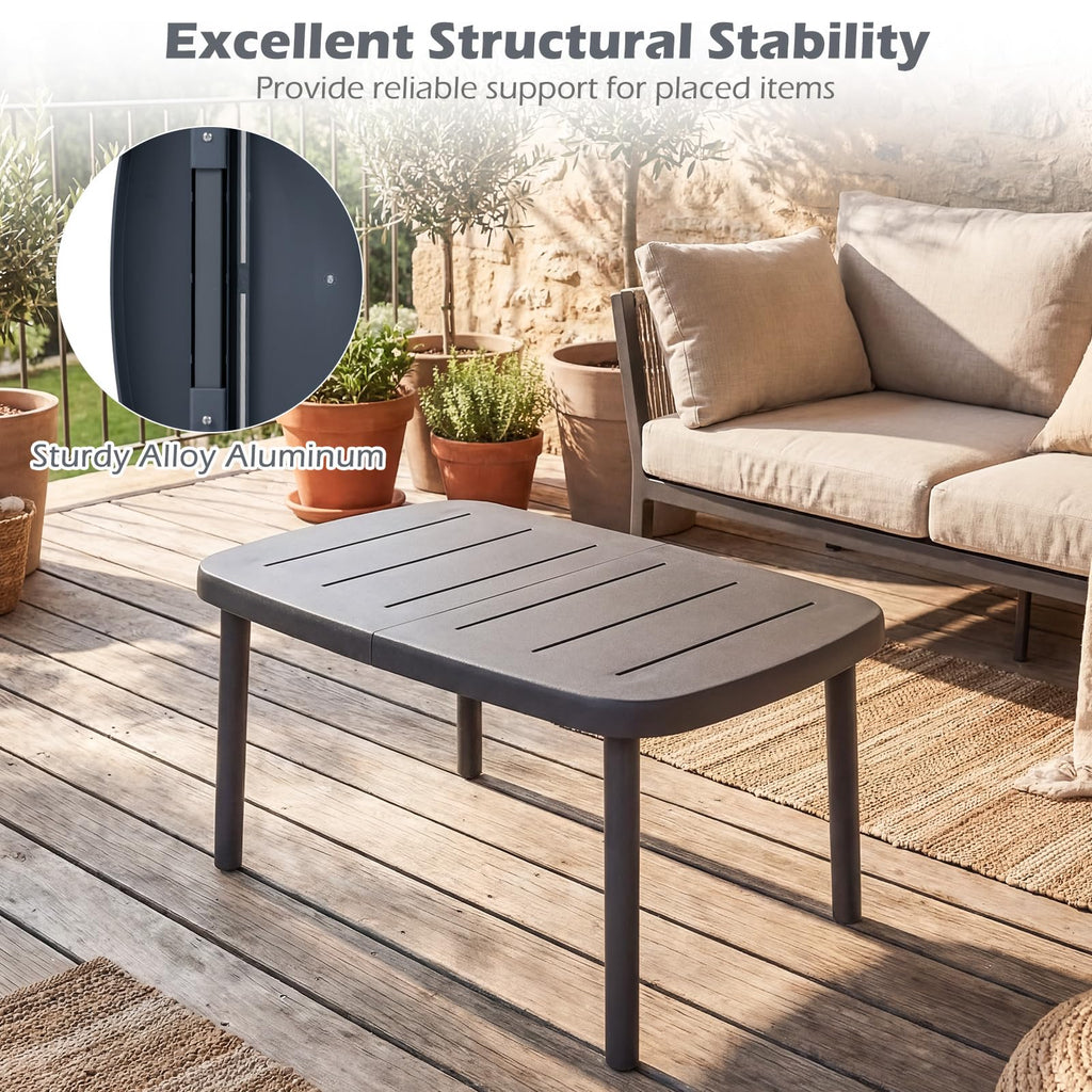 Tangkula Outdoor Coffee Table Weather-Resistant Small End Table