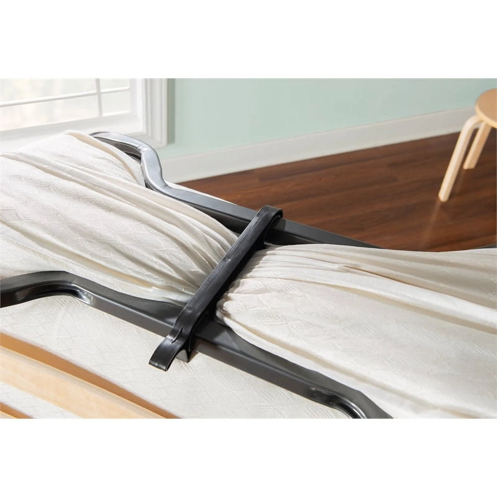 Riverbay Furniture Metal Folding Bed with Memory Foam Mattress in Beige