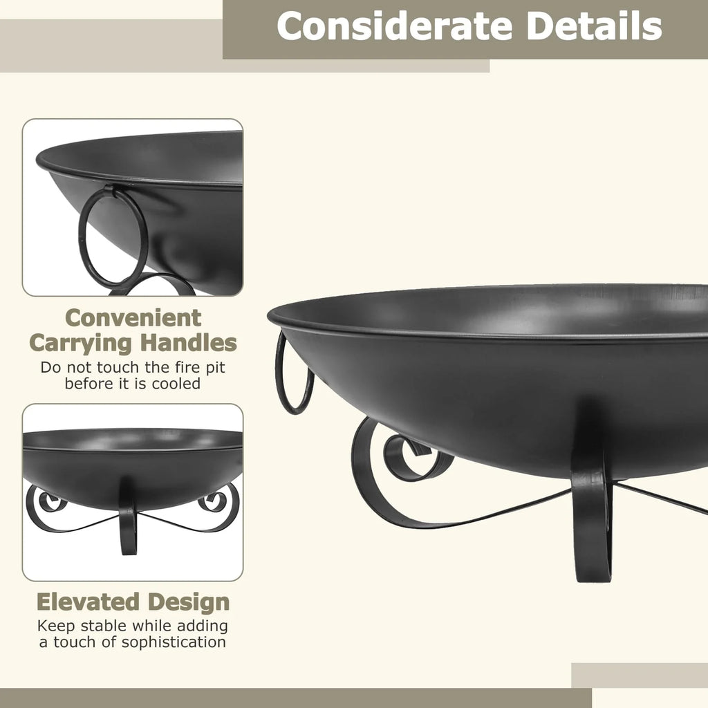 Tangkula Fire Pit for Outside Wood Burning
