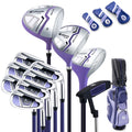 Ultimate Womens Complete Golf Club Set Golf Club Package Set W/ Rain Hood, Right Hand Purple