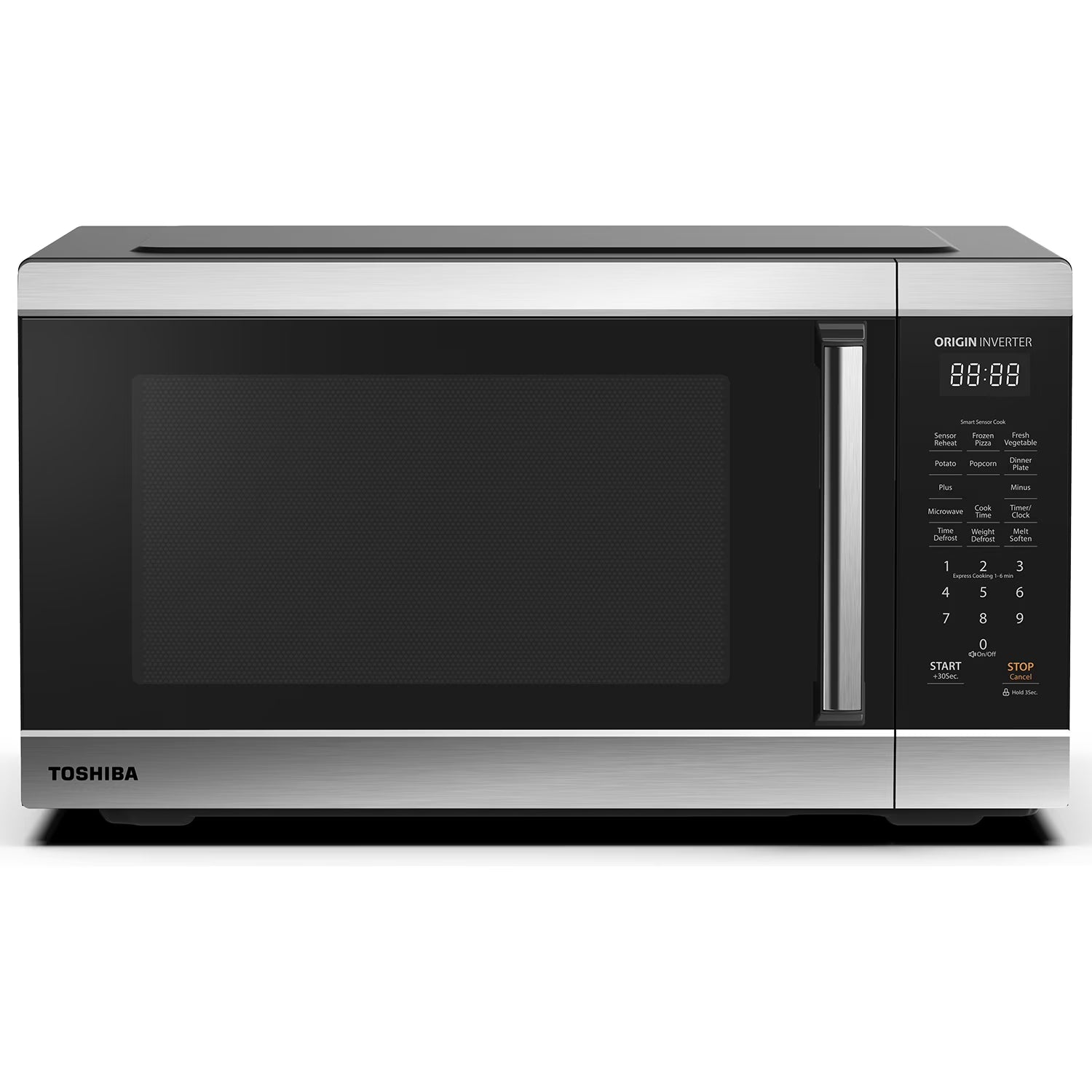 Toshiba 2.2 Cu. Ft. Countertop Microwave Oven, 1200 Watts, Stainless Steel