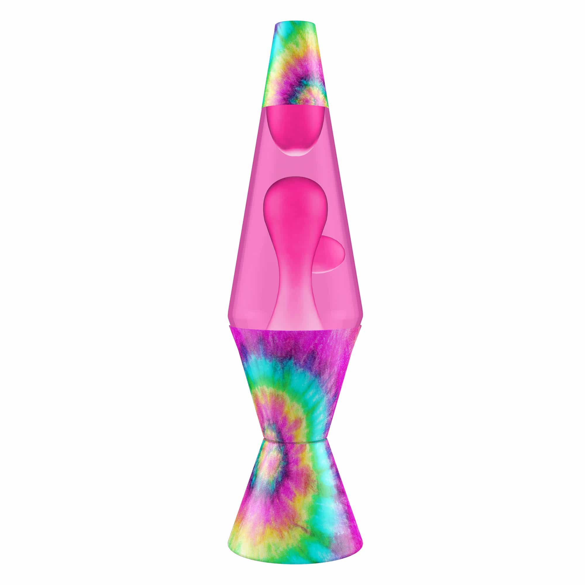 14.5" LAVA Lamp  - Tie Dye Pink Spiral