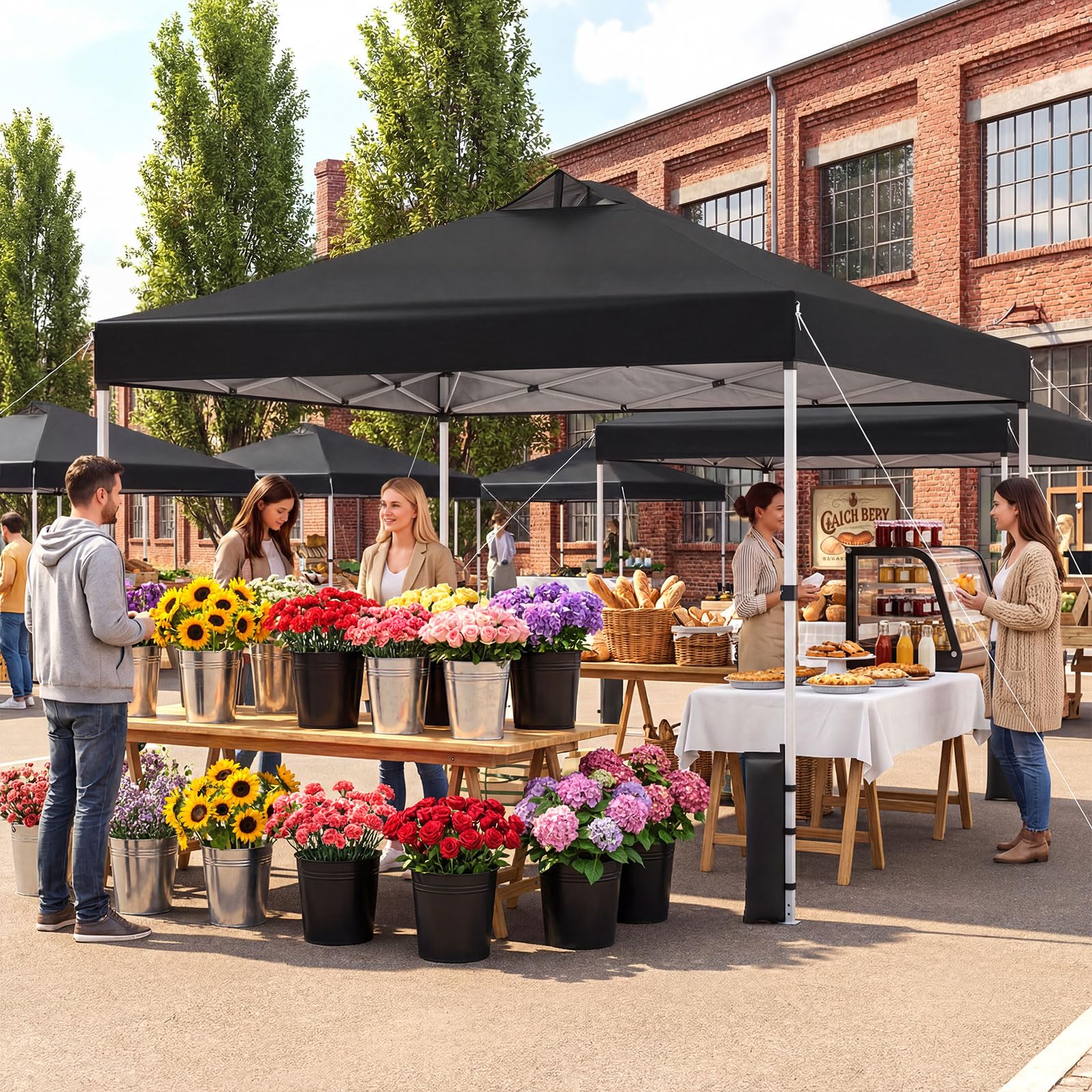 Tangkula 10 x10 Ft Pop Up Canopy with Center Lock