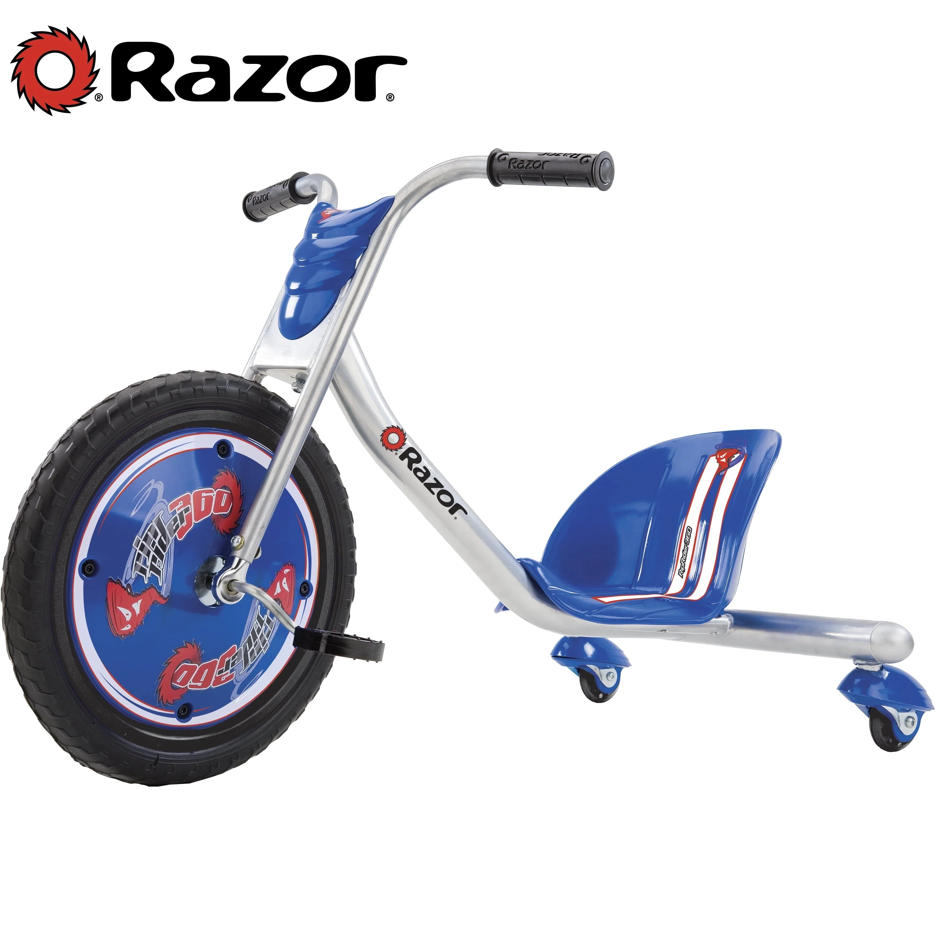 Razor Riprider 360 Drift Trike - Blue, 16" Front Wheel, 3 - Wheeled Drifting Ride - on, Tricycle with Rear Casters for Kids Ages 5 and up, Unisex