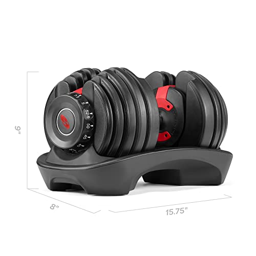 Bowflex SelectTech 552 Adjustable Dumbbells Pair - 5 to 52.5 lbs Weight Range, Replaces 15 Sets