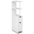 Tangkula Slim Bathroom Storage Cabine Narrow Toilet Paper Holder for Restroom